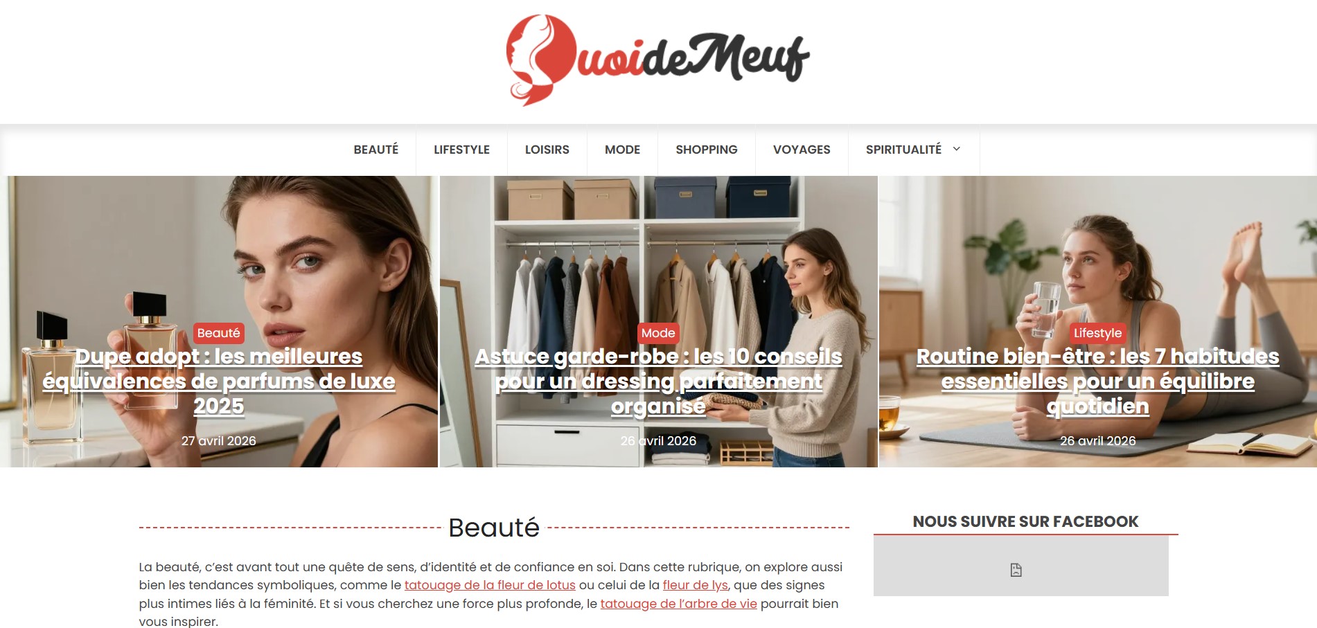 quoidemeuf Quoidemeuf.net : le blog féminin sur la déco et les soins