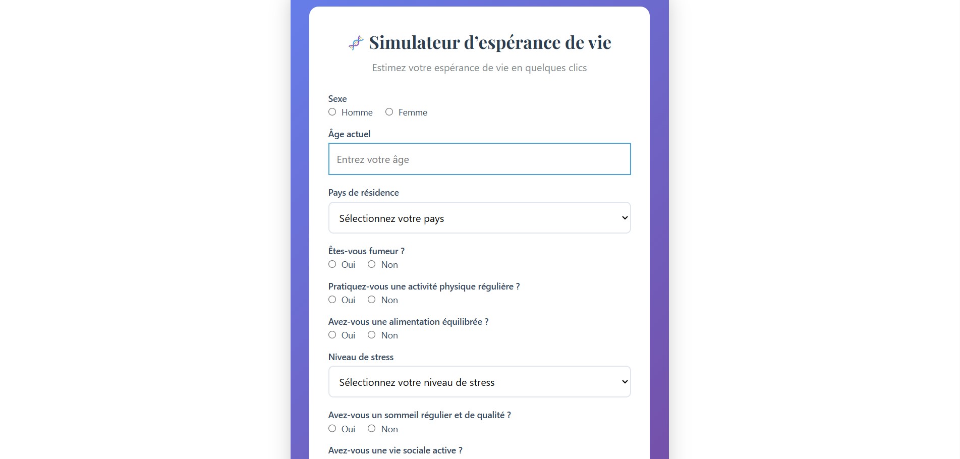 simulateur-esperance-de-vie Simulateur espérance de vie Natacha Birds : comment l'utiliser à la maison ?